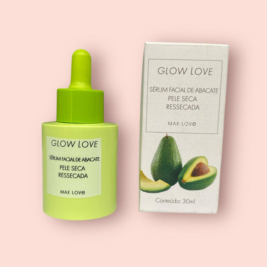 Sérum Facial Glow Love da Max Love - Abacate Pele Seca Ressecada (30ml)