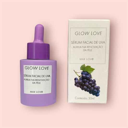 Sérum Facial Glow Love da Max Love - Uva Renovação de Pele (30ml)